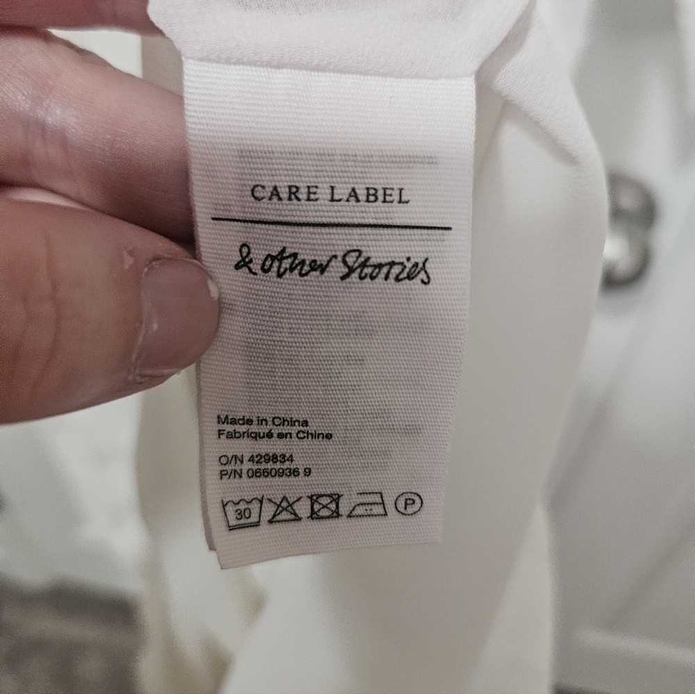 & Other Stories White Jacquard Dress 10 - Picture 6 of 9